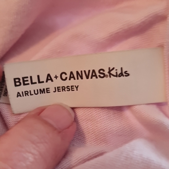 Light Pink Bella Canvas Crew Neck T-Shirt, 3T, Very Good Used Condition - Picture 2 of 4